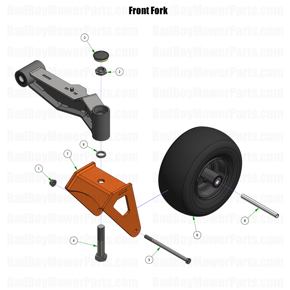 2025 Maverick HD - Front Fork Assembly